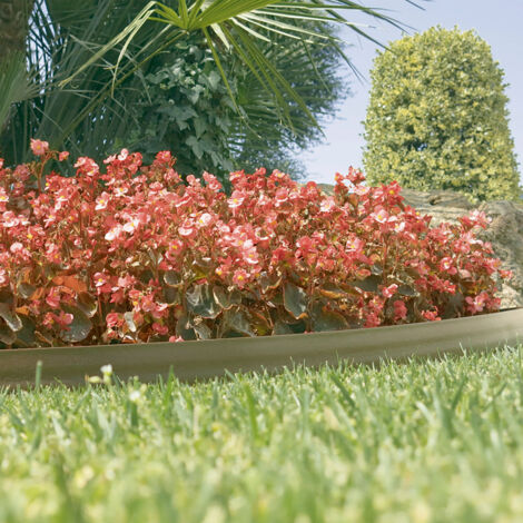 Ribete de plástico polietileno reciclado BARK - imitación madera - 0,09 x 10m - Marrón Nortene