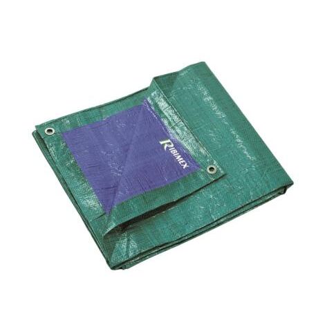 Ribiland – Bâche de protection polyéthylène 2x3m 140g/m² anti-UV et imperméable – Coins renforcés et œillets en aluminium – PRB14002X03