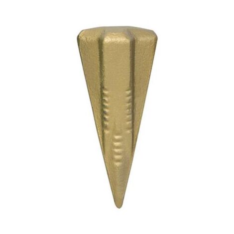 Ribiland – Coin éclateur en acier forgé trempé 1,5 kg – Forme diamant – Crans anti-retour pour fendre bois dur – Utilisation avec marteau