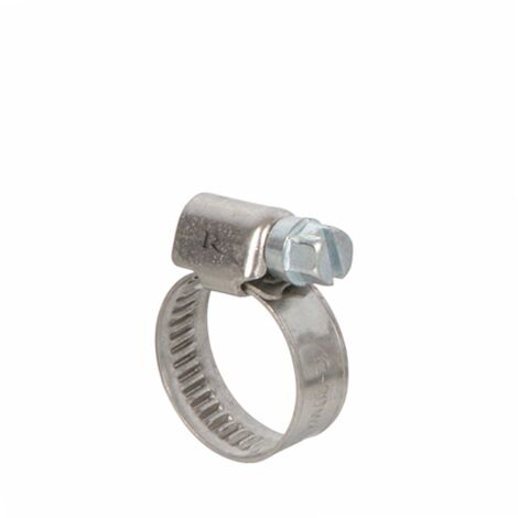 Ribiland – Collier de serrage inox 12-20 mm – Lot de 2 pièces – Acier inoxydable pour haute pression – Ajustement précis avec vis de serrage - INOX 12-20