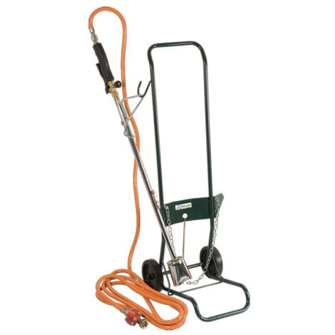 Ribiland – Désherbeur thermique gaz Superbioflamme – Température max 1800°C – Largeur de travail 20 cm – Chariot porte-bouteille inclus