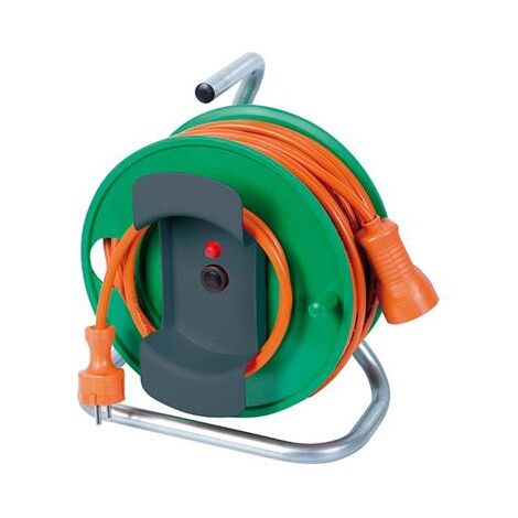 Ribiland - Enrouleur électrique 25m/3x1,5 pied plastique - PREEJ25315V