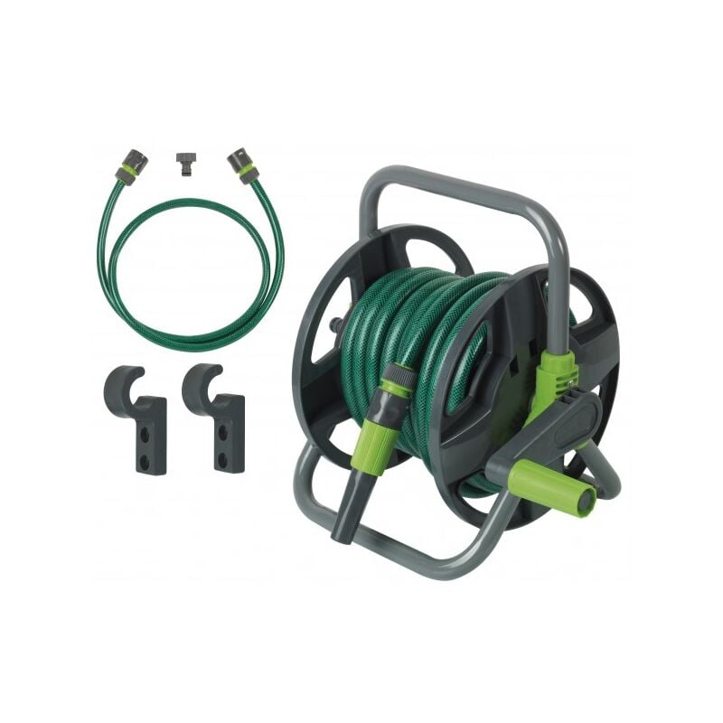 Ribiland - Enrouleur de tuyau manuel portable 15m - Ribitech - pra/db.1104