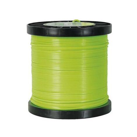 Ribiland – Fil carré pour débroussailleuse 4 mm – Longueur 60 m – Nylon haute densité pour coupe nette – Usage intensif
