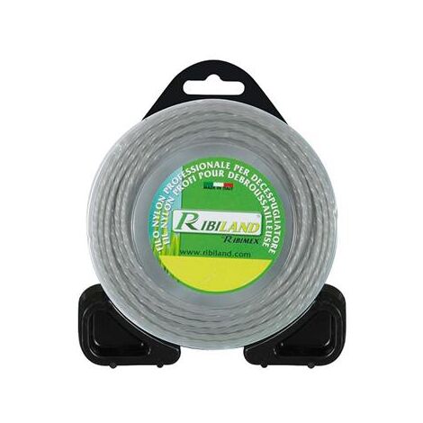 Ribiland – Fil carré torsadé nylon haute densité 3 mm – Longueur 15 m – Résistance à l'abrasion – Coupe nette et silencieuse