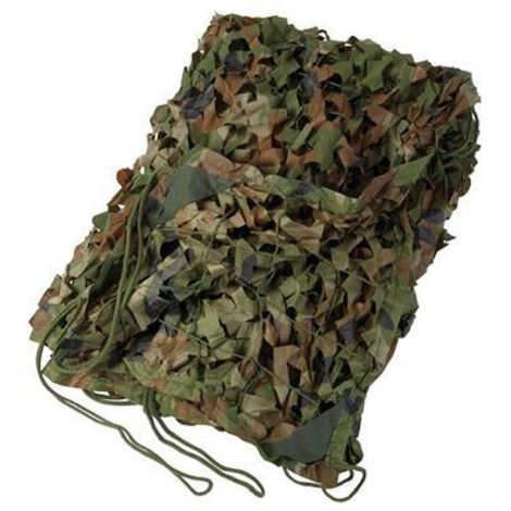Ribiland – Filet de camouflage 2x3m en polyéthylène – 65 g/m² imputrescible et résistant aux UV – Pour dissimulation en extérieur