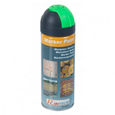 Ribiland - Marqueur vert fluo en spray 400ml MARKER PAINT - PRSMARV