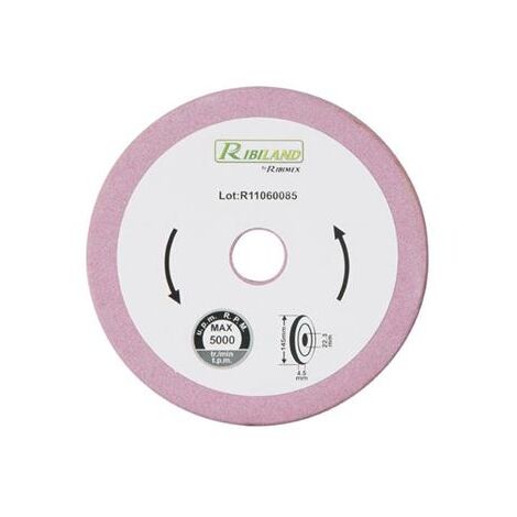 Ribiland – Meule à touret 145mm – Grain 3.2 – Alésage 22,3mm – Pour affûtage chaînes tronçonneuses – Performance durable et précise