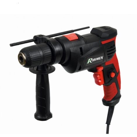 Ribiland – Perceuse-visseuse 710W avec mandrin 13 mm – Vitesse 0-3200 tr/min – Pour perçage acier, béton et bois – Poignée auxiliaire réglable - PRPER710