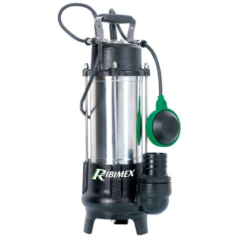 Ribiland – Pompe immergée 750 W – Débit max 21 m³/h – Hauteur de refoulement 12 m – Compatible eaux usées et WC – Câble 10 m