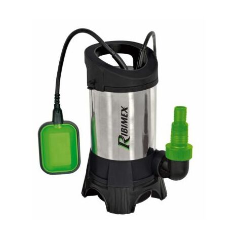 Ribiland – Pompe immergée pour eaux chargées inox 900W – Débit 14 000 l/h – Hauteur de refoulement 9 m – Profondeur d'immersion 7 m – PRPVC901CIP