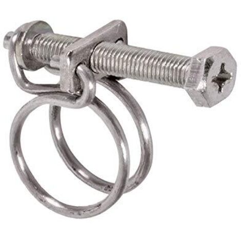 RIBILAND Set 2 Fascette di Fissaggio a Doppio Filo Inox Ø75/80