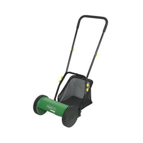Ribiland – Tondeuse manuelle 300 mm – 5 lames hélicoïdales en acier – Hauteur de coupe réglable 15-42 mm – Bac de ramassage 20 L – PRTM300