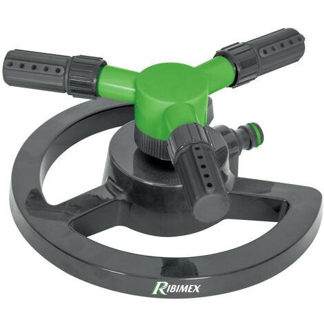 Ribimex Ab1420 Irrigatore Rotante a Croce Per Giardino 71m² Braccia Regolabili
