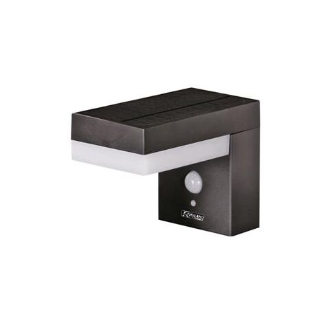 Ribimex – Applique solaire murale Elina avec détecteur – Inox peint – Lumière blanche – Détection jusqu'à 8m – 3 modes d'intensité