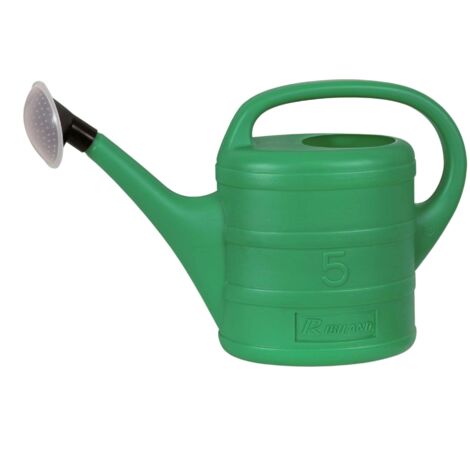 Ribimex – Arrosoir de jardin 5 litres – Polyéthylène résistant – Pomme d'arrosage avec diffuseur amovible – Pour arrosage précis des plantes