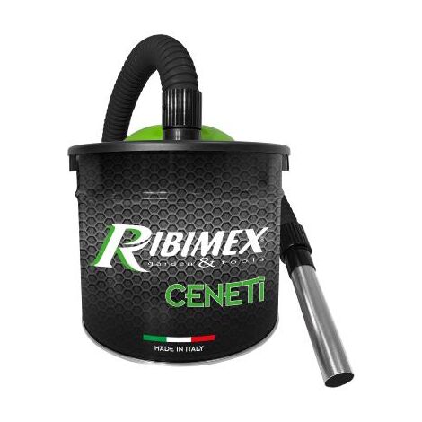 Ribimex – Aspirateur à cendres 800 W – Capacité 15 L – Filtre HEPA lavable – Dépression 17 kPa pour nettoyage efficace