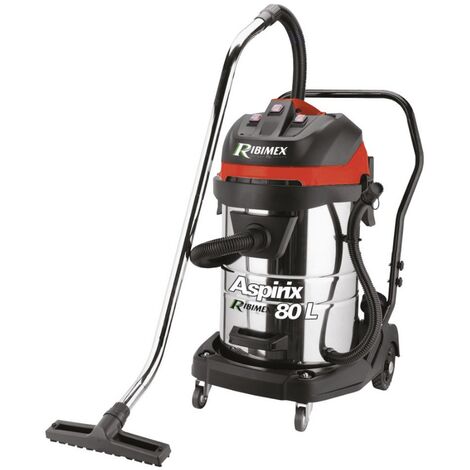Ribimex – Aspirateur cuve eau et poussières 80L 3000W – 3 moteurs – Dépression 23Kpa – Débit d'air 106L/s – PRASP81LX3
