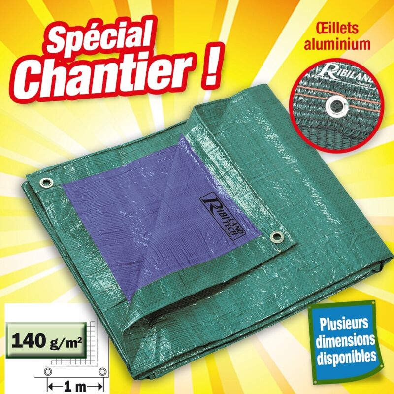 Bâche multi-usage 8x12 m 140 g/m2
