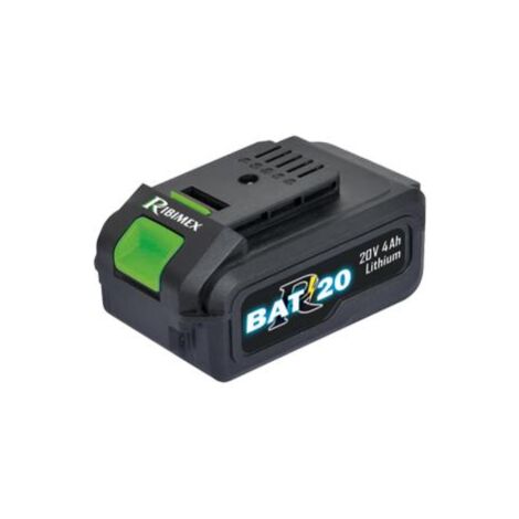 Ribimex – Batterie Li-Ion 20V 4Ah – Protection électronique contre surcharge et court-circuit – Témoin de charge – Compatible PRBAT20-TH, PRBAT20-S, PRBAT20-CB
