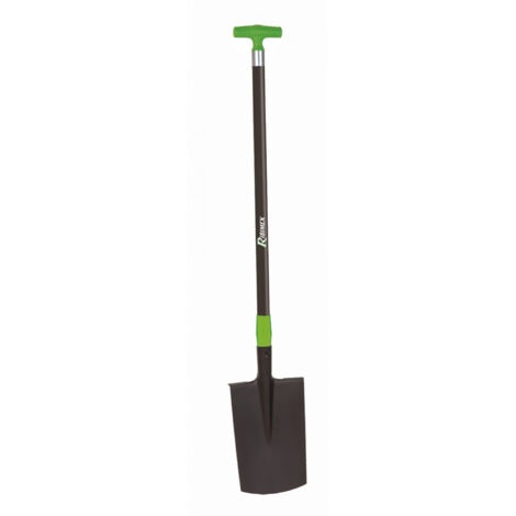 Ribimex – Bêche 20 x 28 cm PROJ90VF28 – Manche creux 90 cm en fibre – Outil pour jardinage et bricolage – Design équilibré pour confort