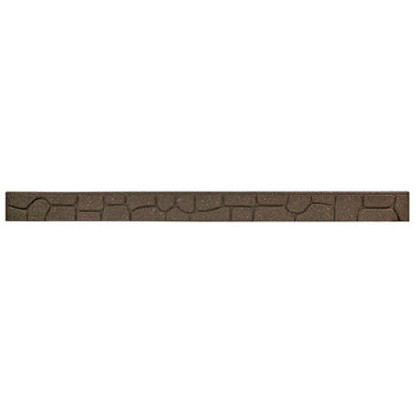 Ribimex – Bordure de jardin galet 120x2x9cm – Caoutchouc recyclé durable – Flexible pour courbes de plantations – Piquets d'installation inclus