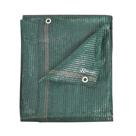 Ribimex – Brise vue 1,5 x 10 m – Polyéthylène 220 gr/m² – Occultation 95 % – Couleur vert foncé – Œillets en aluminium tous les mètres