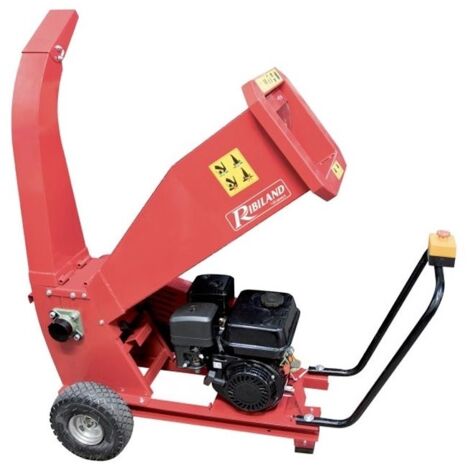 Ribimex – Broyeur thermique 8200W – Coupe Ø 100mm pour bois tendre – Moteur OHV 4 temps – Vitesse 3600 tr/min – Goulotte d'éjection réglable - 389cc