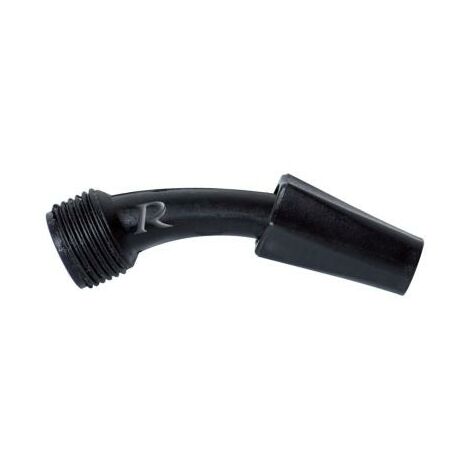 Ribimex – Buse simple jet n°4 pour produits agressifs – Filetage 15x21 G1/2 – Jet réglable 80° – Coudée à 30° pour application précise