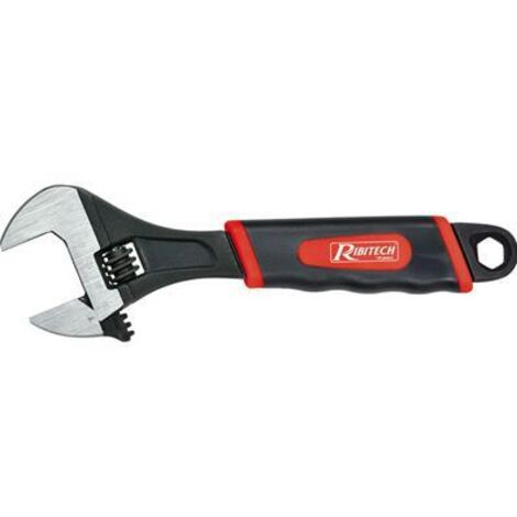 Ribimex – Clé à molette 10 pouces 250mm – Ouverture de mâchoire 33mm – Acier au carbone #45 – Poignée ergonomique antidérapante