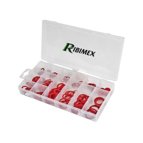 Ribimex – Coffret de 150 joints toriques en fibre – Diamètres mixtes 10 à 24mm – Pour plomberie et étanchéité – Garantie 2 ans