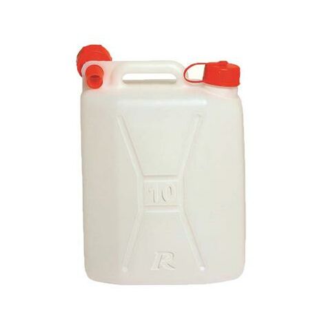 Ribimex – Jerrican alimentaire 10 litres en polyéthylène haute densité – Simple compartiment pour stockage sécurisé de liquides – Usage professionnel