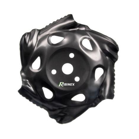 Ribimex – Lame de débroussailleuse 235 mm en acier – Dentelures pour coupe nette – Compatible débroussailleuses thermiques – Usage professionnel