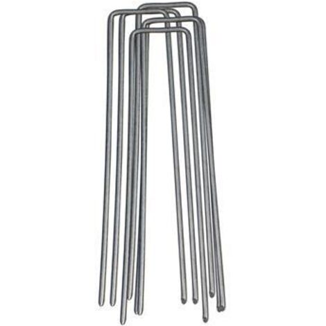 Ribimex – Lot de 10 agrafes pour toile de paillage 17 cm – Dimensions 17 cm x 3,5 cm – Ø 3 mm pour maintien efficace – Protection contre les mauvaises herbes