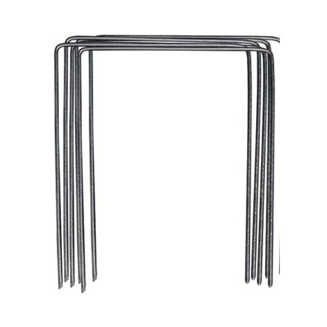 Ribimex – Lot de 10 agrafes pour toile de paillage 25 cm – Fixation gazon synthétique – Ø 4 mm – Pour terrains accidentés
