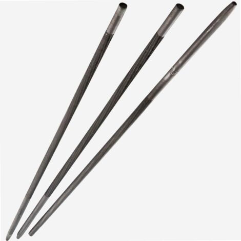 Ribimex – Lot de 3 limes rondes 4mm – Pour affûtage de chaînes de tronçonneuses – Coupe nette sans éclat – Pour bois dur et teck