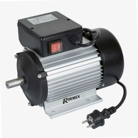 Ribimex – Moteur électrique monophasé 2 CV 230V – Vitesse 2800 tr/min – Protection IP 44 – Arbre 19 mm pour scies et pompes - 2cv-1500