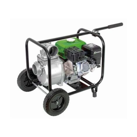Ribimex – Motopompe 6 hp 212 cc 33m³/h sur roues – Moteur 4 temps – Hauteur d'aspiration 7 m – Débit 33 000 L/h pour irrigation