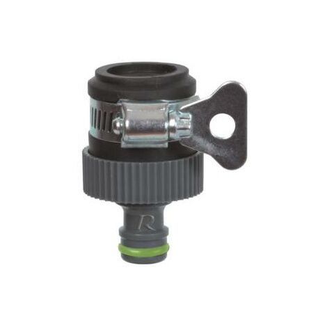 Ribimex – Nez de robinet bi-matière pour robinets à bec lisse – Collier de serrage avec clé papillon – Ø 14 à 18mm – Revêtement Soft-Touch antidérapant