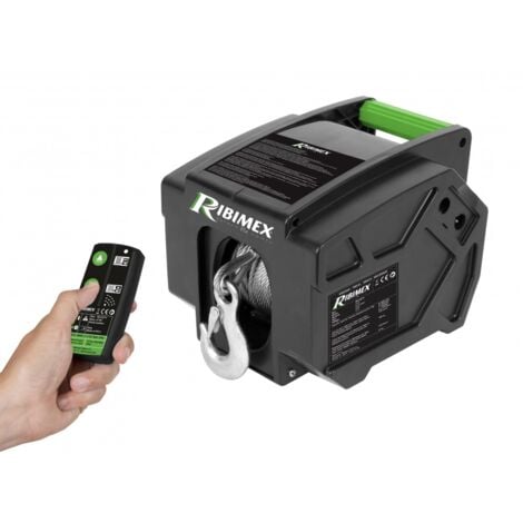 RIBIMEX - PE12V/T1 Treuils Voiture 5 tonnes Marche AV et AR 12 V Noir