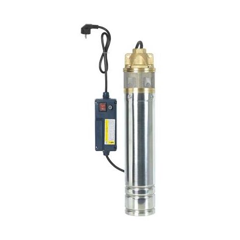 Ribimex – Pompe immergée 750 W – Hauteur de refoulement max 61 m – Débit 3000 l/h – Corps inox pour puits de forage