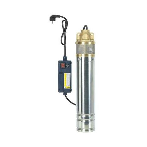 Ribimex – Pompe immergée 750 W – Hauteur de refoulement max 61 m – Débit 3000 l/h – Corps inox pour puits de forage