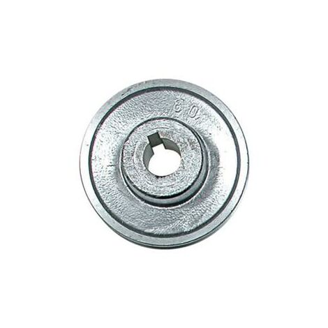 Ribimex – Poulie aluminium 80 mm – Alésage 28 mm – Pour courroies trapézoïdales type A – Fabriquée en Italie – Usage avec moteurs électriques