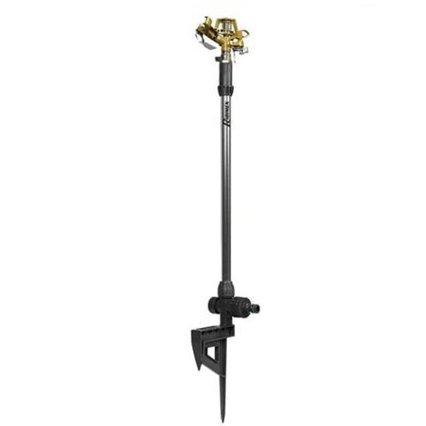 Ribimex Pra/AB.1414 Aspersore in Metallo su picchetto 55 cm, Ottone/Argento