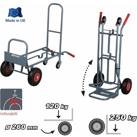 Carrello Portapacchi Bravetta professionale 2 posizioni 250 Kg