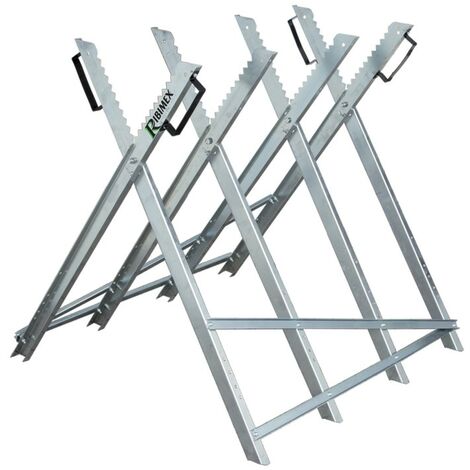 Ribimex PRICPB Cavalletto Taglialegna, Pieghevole, Argento
