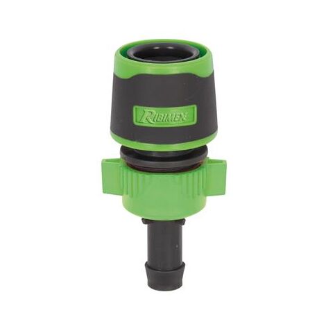 Ribimex – Raccord rapide bi-matière pour tuyau 12 mm – Revêtement Soft-Touch antidérapant – Installation facile pour systèmes d'arrosage