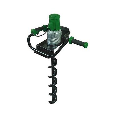 Ribimex – Tarière électrique 1200W avec mèche en acier laqué Ø 15 cm – Pour creuser jusqu'à 50 cm de profondeur – PRTARELEC