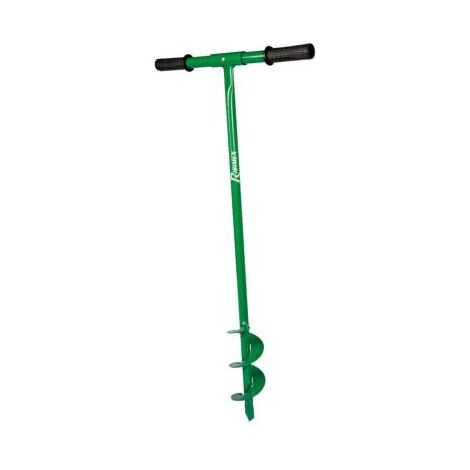 Ribimex – Tarière manuelle 10 cm – Manche avec poignées antidérapantes – Pour creuser des trous cylindriques précis – Usage jardinage