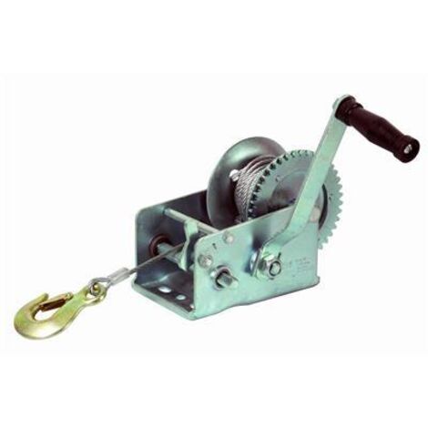 Ribimex – Treuil manuel remorque câble acier 10m – Charge max 2200 kg – Pour halage de véhicules et bateaux – Installation facile sur remorque